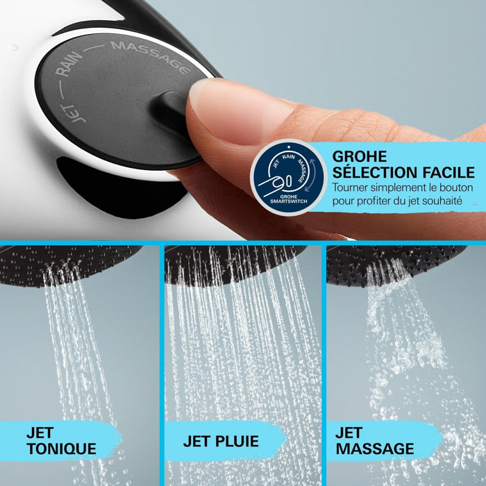 GROHE Vitalio Comfort 110 Ensemble de douche 3 jets avec barre