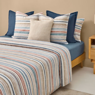 Funda nórdica rayas multicolor Onray color azul 100% Algodón percal