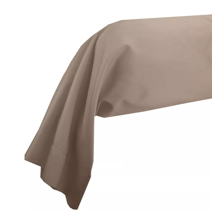 Taie de traversin satin de coton uni rose Ava uni rose fume