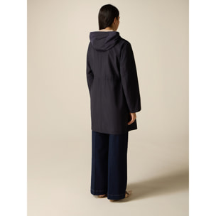 Oltre - Parka reversibile in nylon con cappuccio - Blu