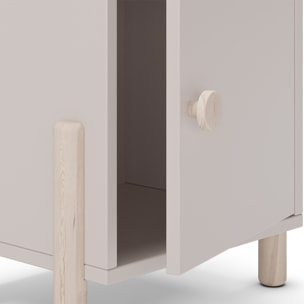 Table de chevet enfant 1 porte en bois - BASTIEN