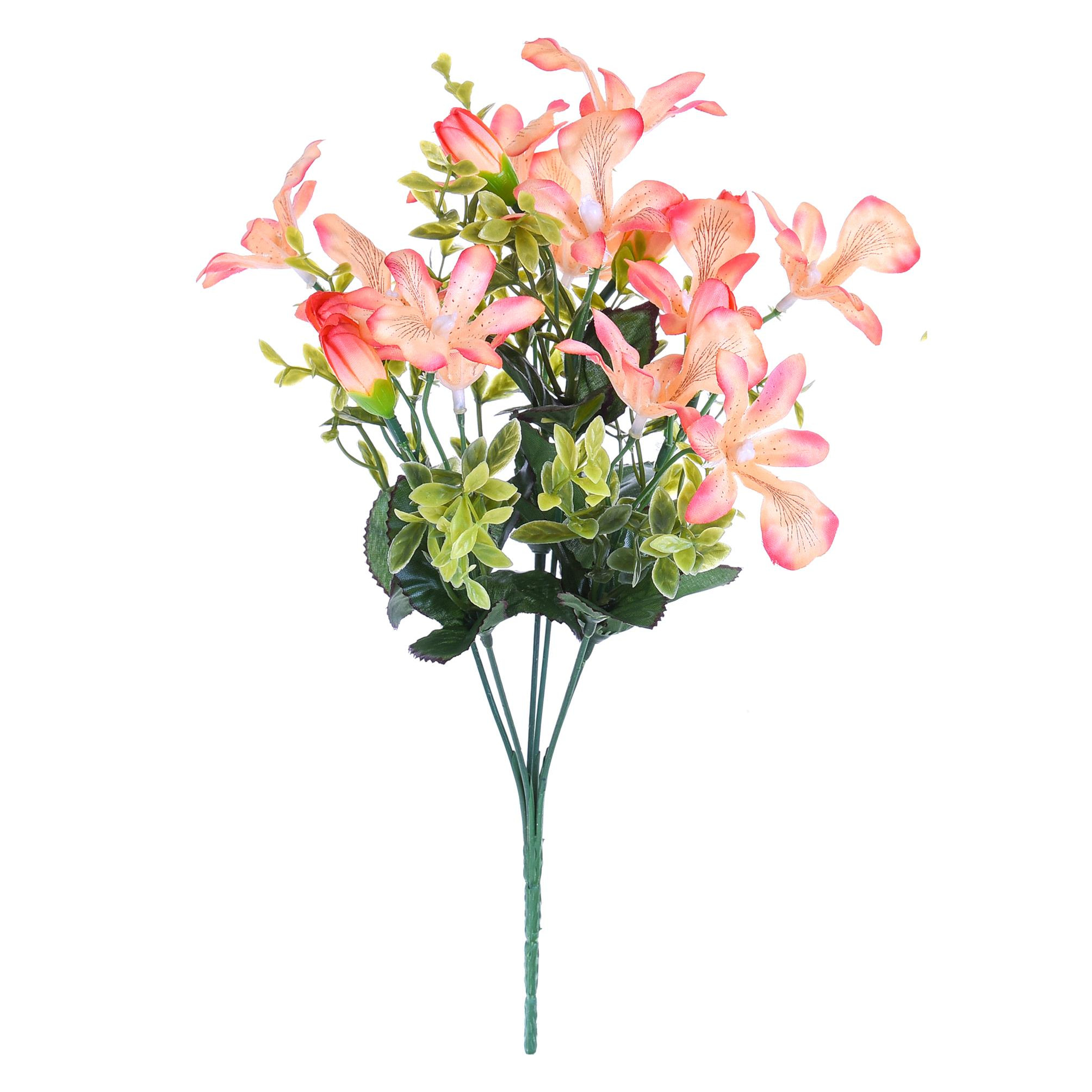 Bouquet Mini Di Orchidee. Altezza 30 Cm - Pezzi 12 - 16X30X16cm - Colore: Altro - Bianchi Dino - Fiori Artificiali