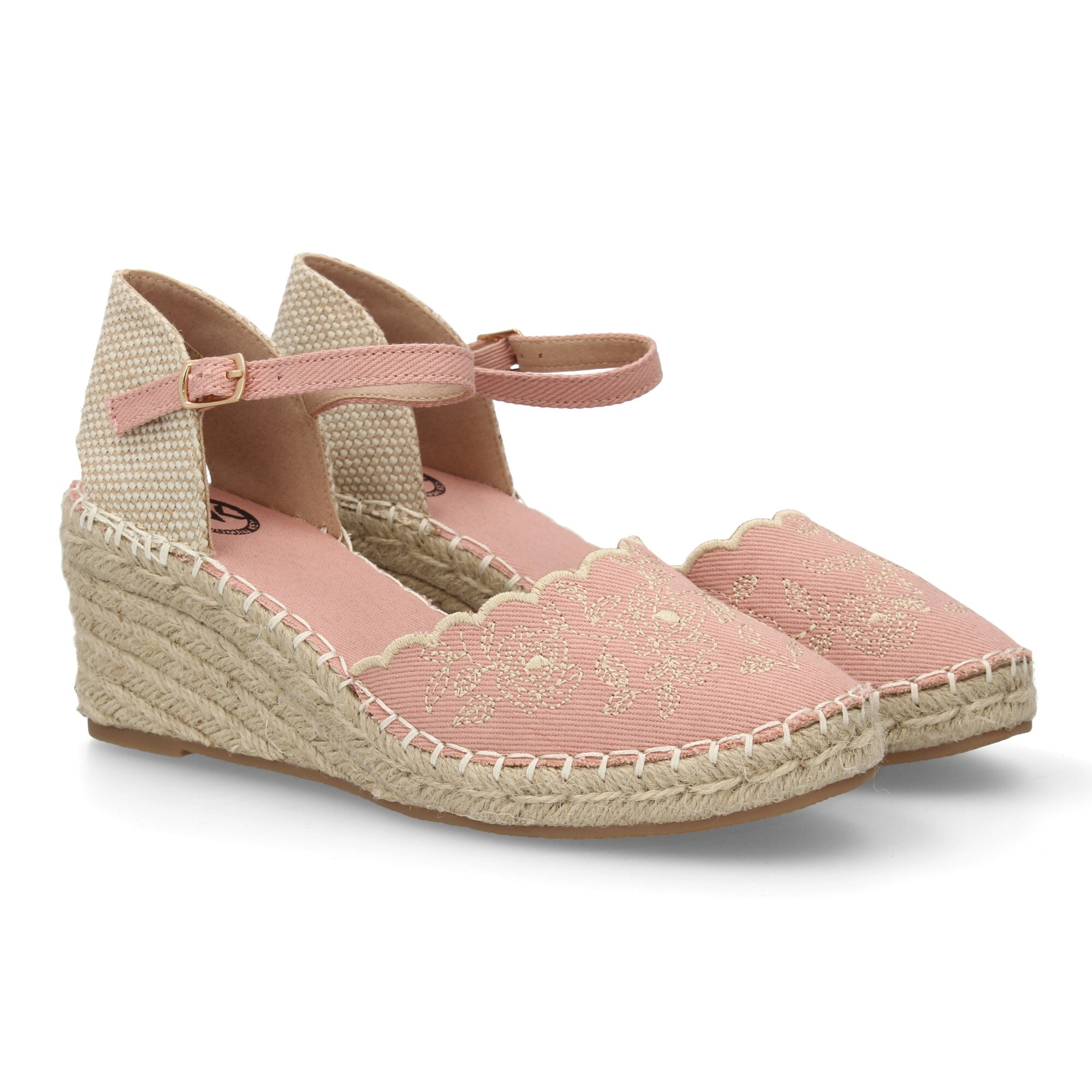Alpargata valenciana cuña con bordado