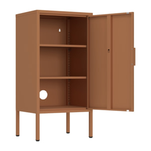 Armadietto basso in metallo 1 anta 35x46x72cm mattone - Pop