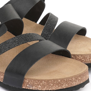 SANDALO BIO ZEPPA DOPPIA FASCIA NERO