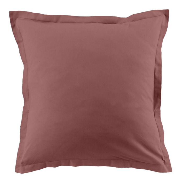 Paire de taie d'oreiller 100%coton 57fils/2 tomette