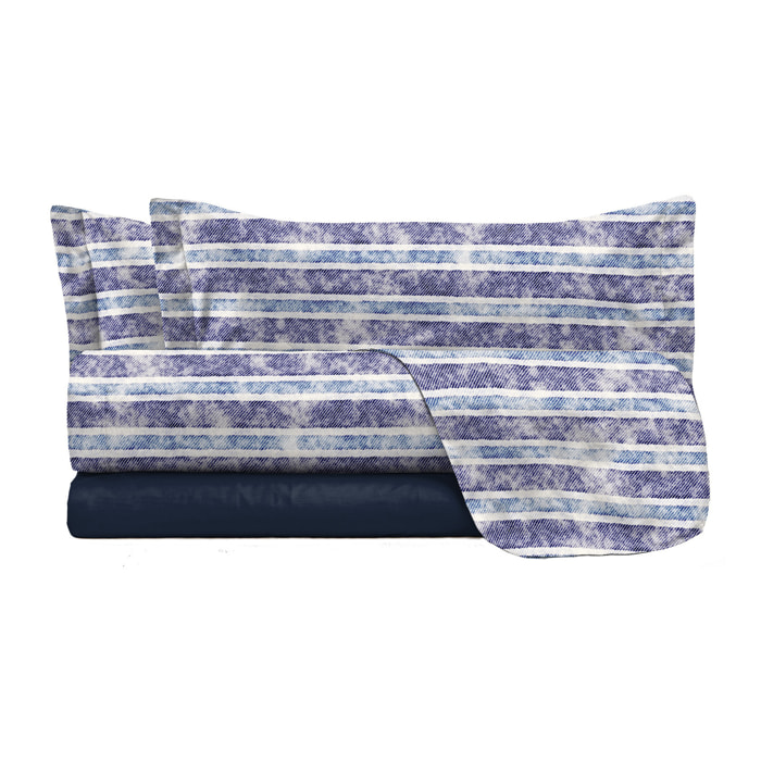 COMPLETO LETTO FANTASY, 100% Microfibra - JEANSSTRIPES