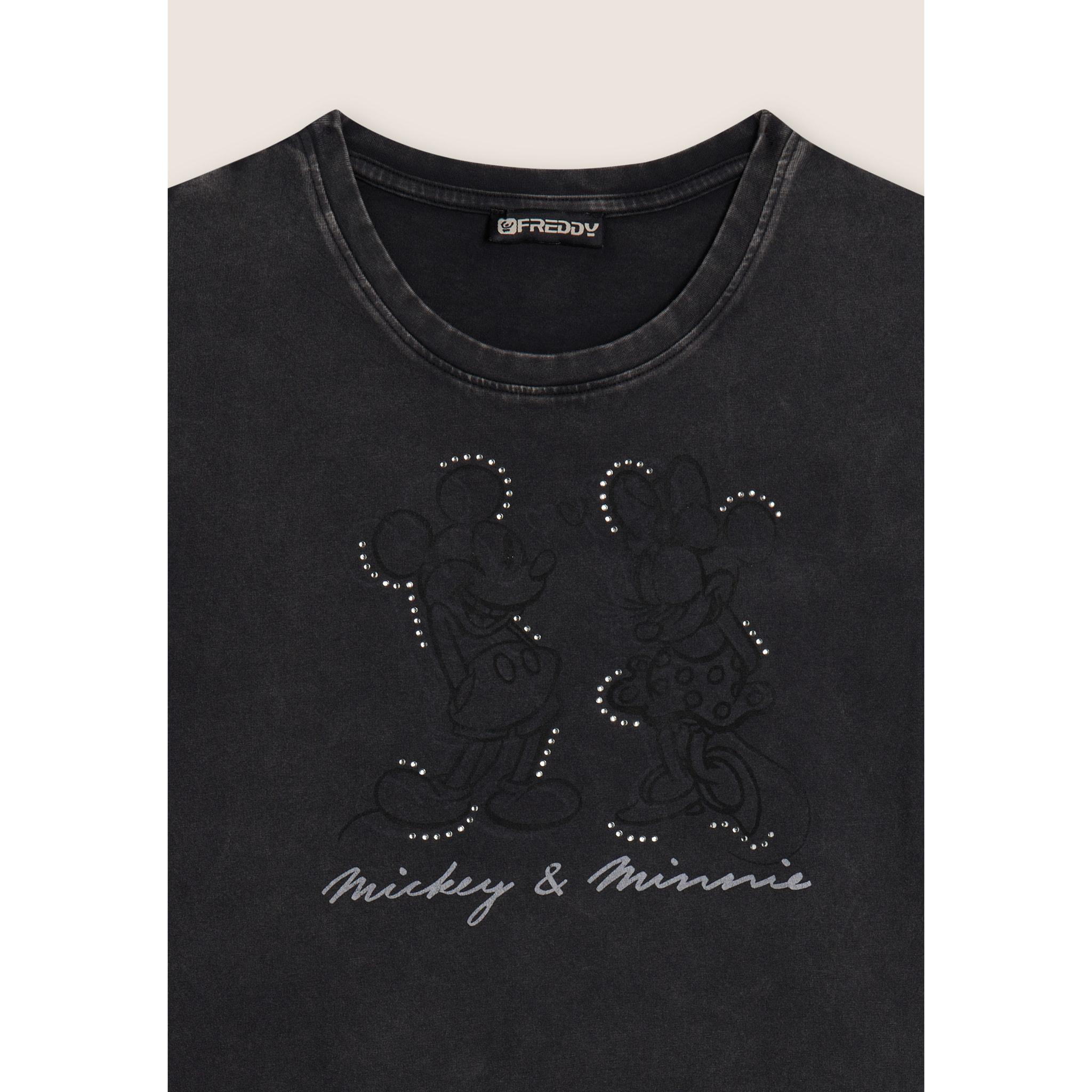 T-shirt da donna con stampa Disney e strass