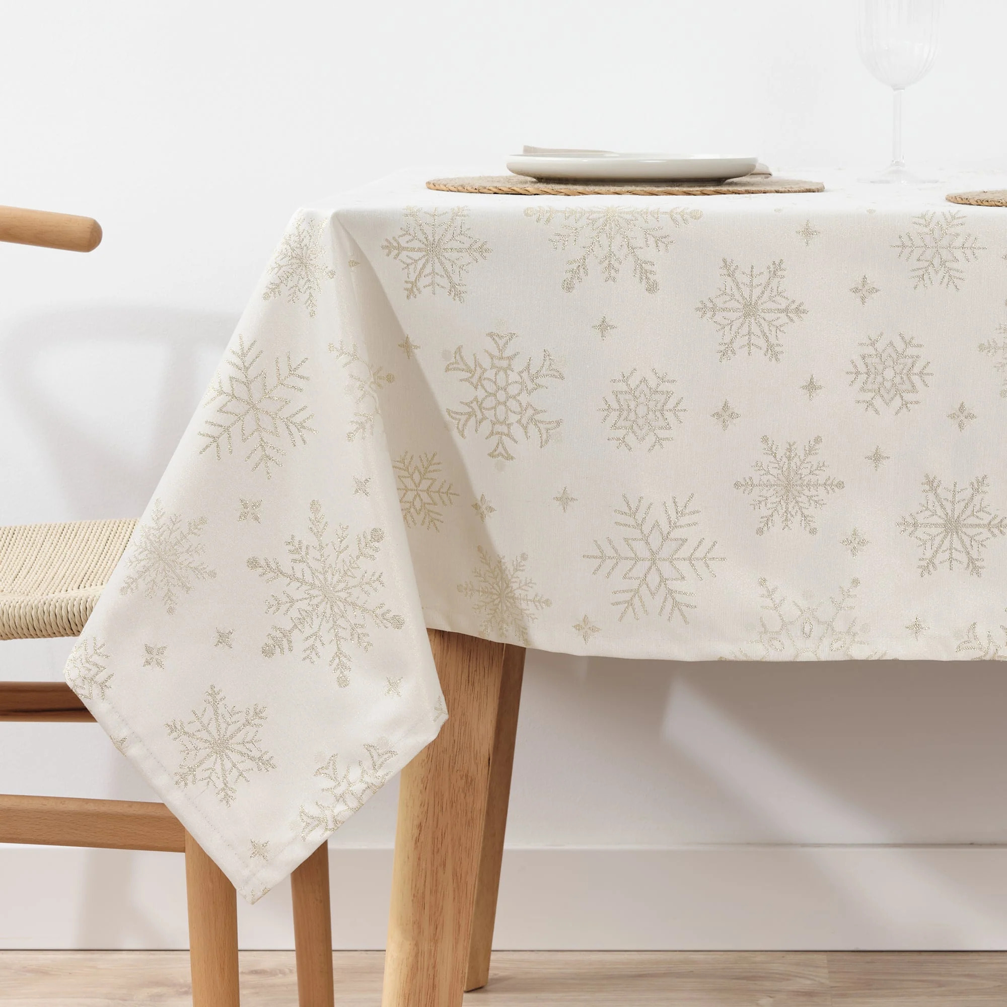 Nappe en tissu jacquard fil d'or PSC4821
