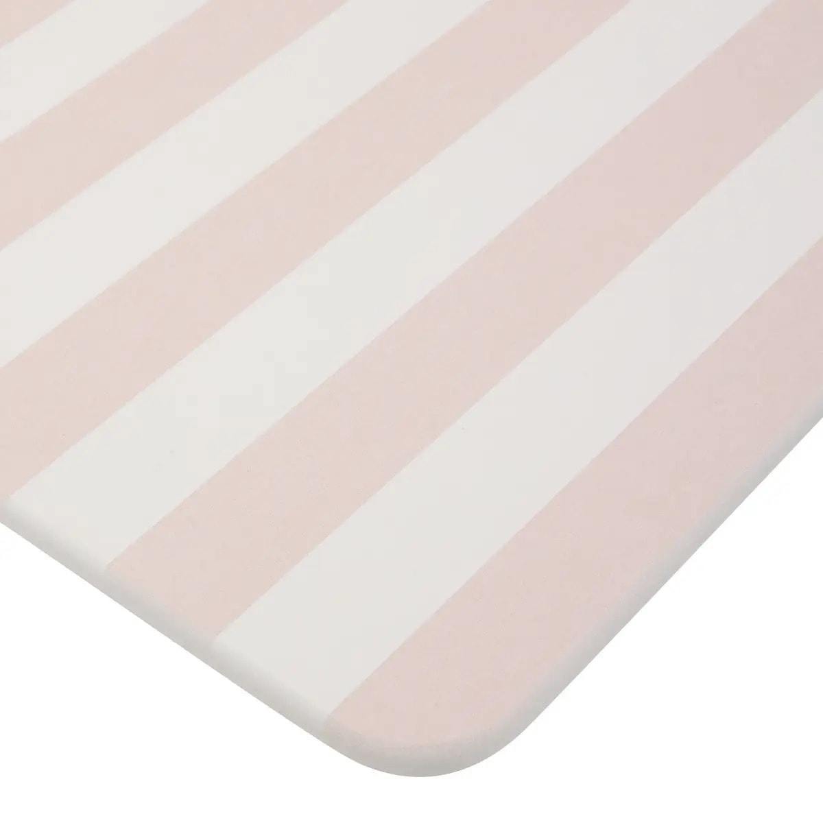 Tapis de bain Strio 39x60cm rayures rose en diatomite