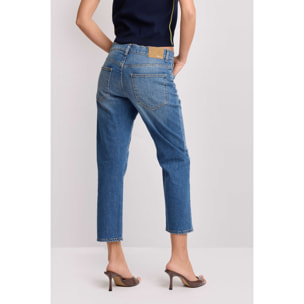 Kocca - Pantaloni denim fit cropped Donna, Denim