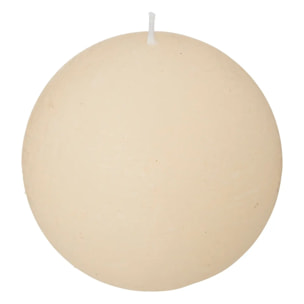 Bougie boule "Olia" D10cm blanc ivoire