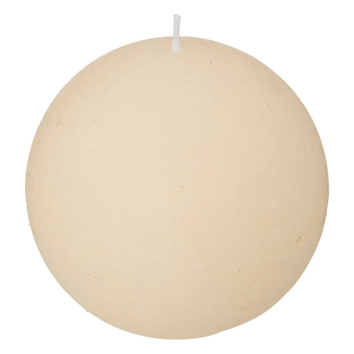 Bougie boule "Olia" D10cm blanc ivoire