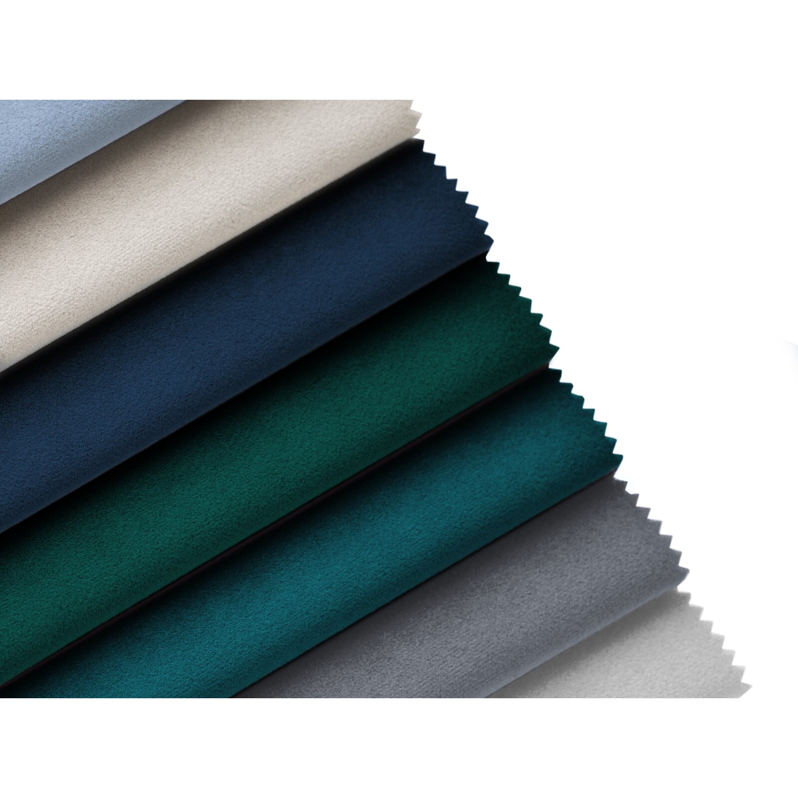Méridienne droite "Vienna" en velours bleu