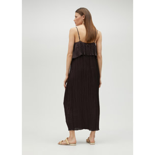 Vestito midi con volant