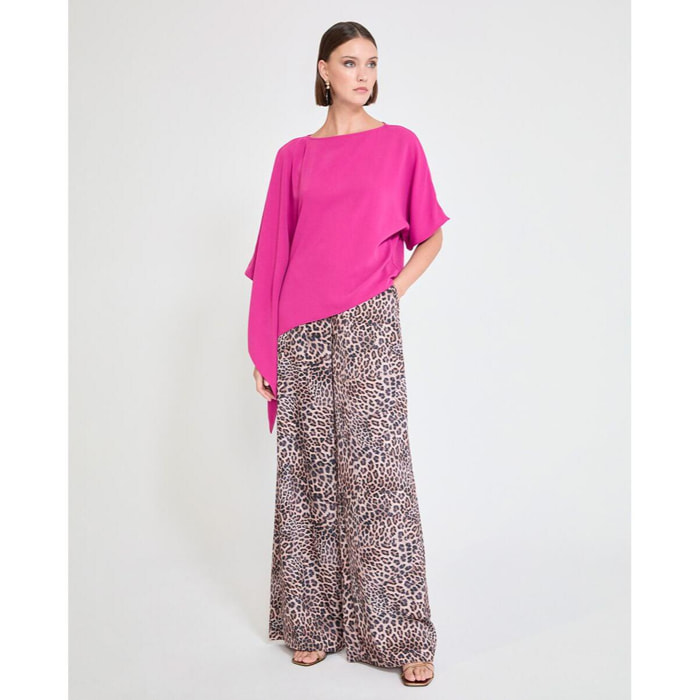 Blusa a strati con maniche scese