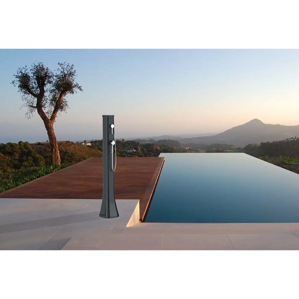 Douche solaire de voyage basse avec douchette mobile violet Happy Go Arkema Design (HG140/4005)