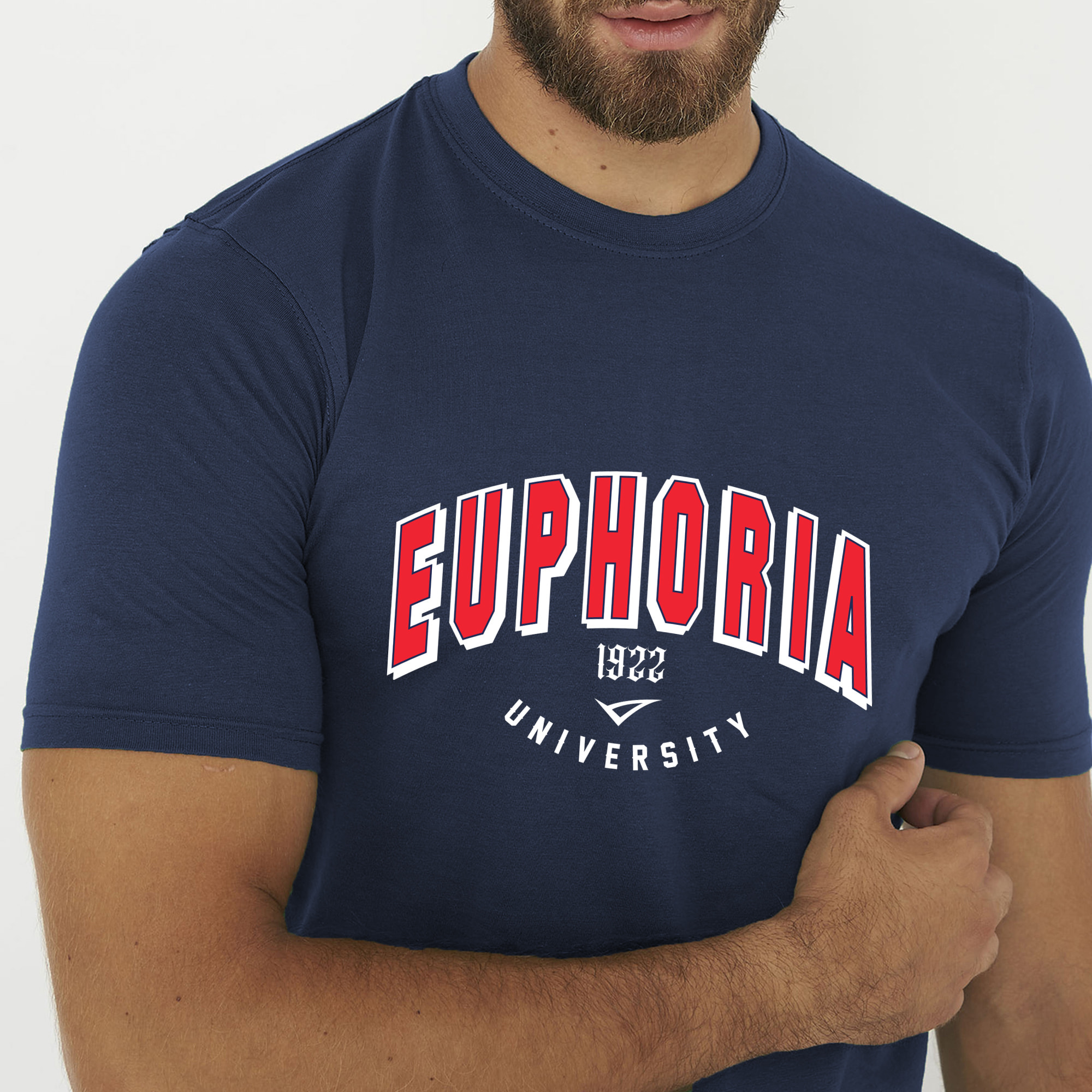 T-shirt in cotone da uomo EUPHORIA blu