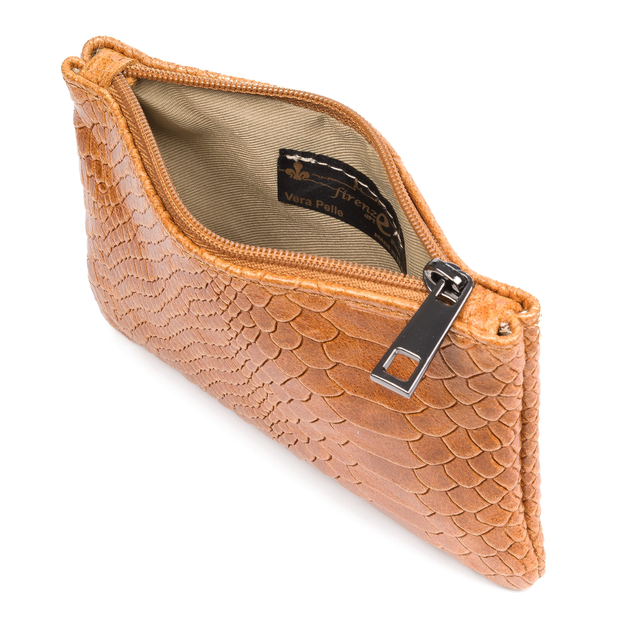 Seconda Cartera Mujer Mujer.Piel auténtica Gamuza Grabado Serpiente