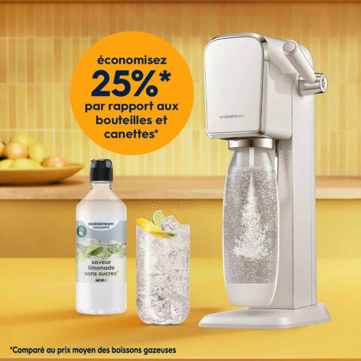 Concentré SODASTREAM LIMONADE SANS SUCRES 440ml
