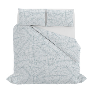 PARURE COPRIPIUMINO PRINTED COLORS, 100% Cotone, Made in Italy - MONKEYS ACQUA