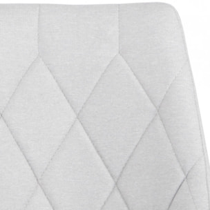 Chaise en tissu capitonné avec piètement métal noir - TOMEN