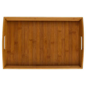 Plateau rectangulaire angulaire 44x29cm bambou