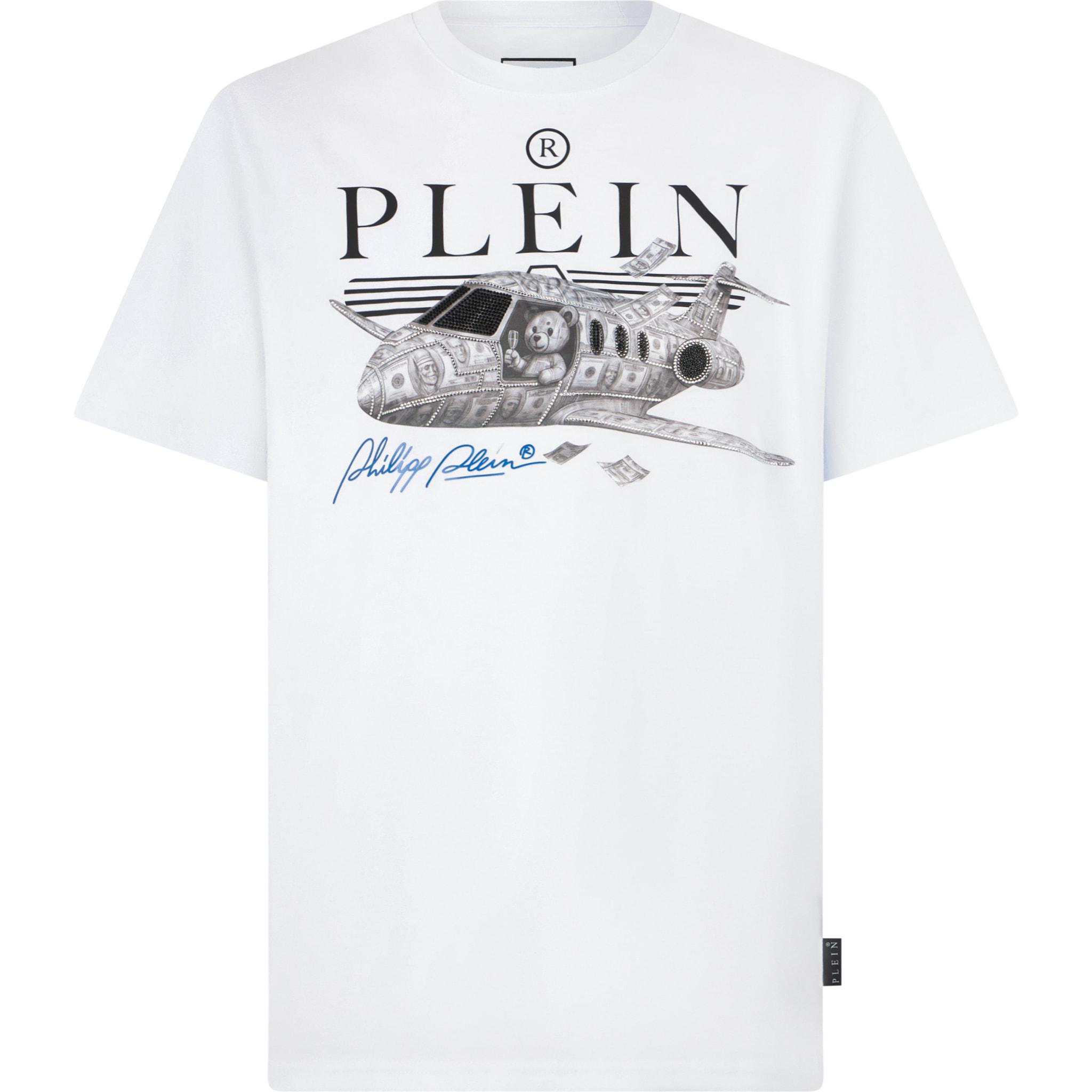 PHILIPP PLEIN Camiseta de cuello redondo y manga corta TEDDY