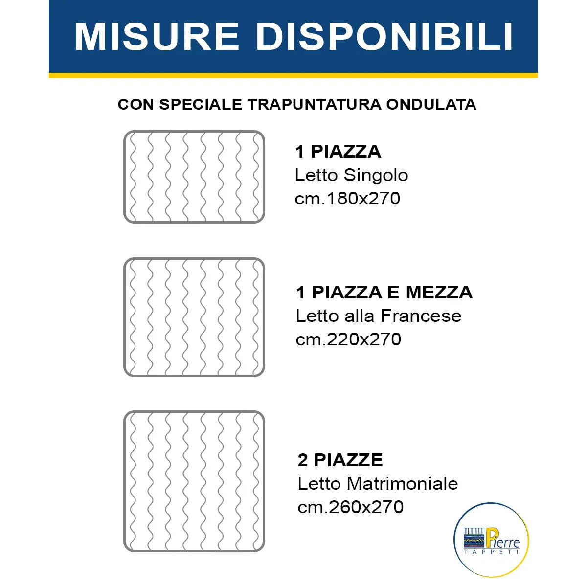 Trapunta invernale Scia Azzurro 300 grammi/mq in cotone e poliestere