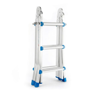 Scala multiuso pieghevole 4x3 in alluminio galvanizzato