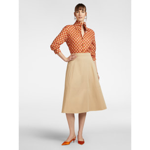 Elena Mirò - falda acampanada - Beige