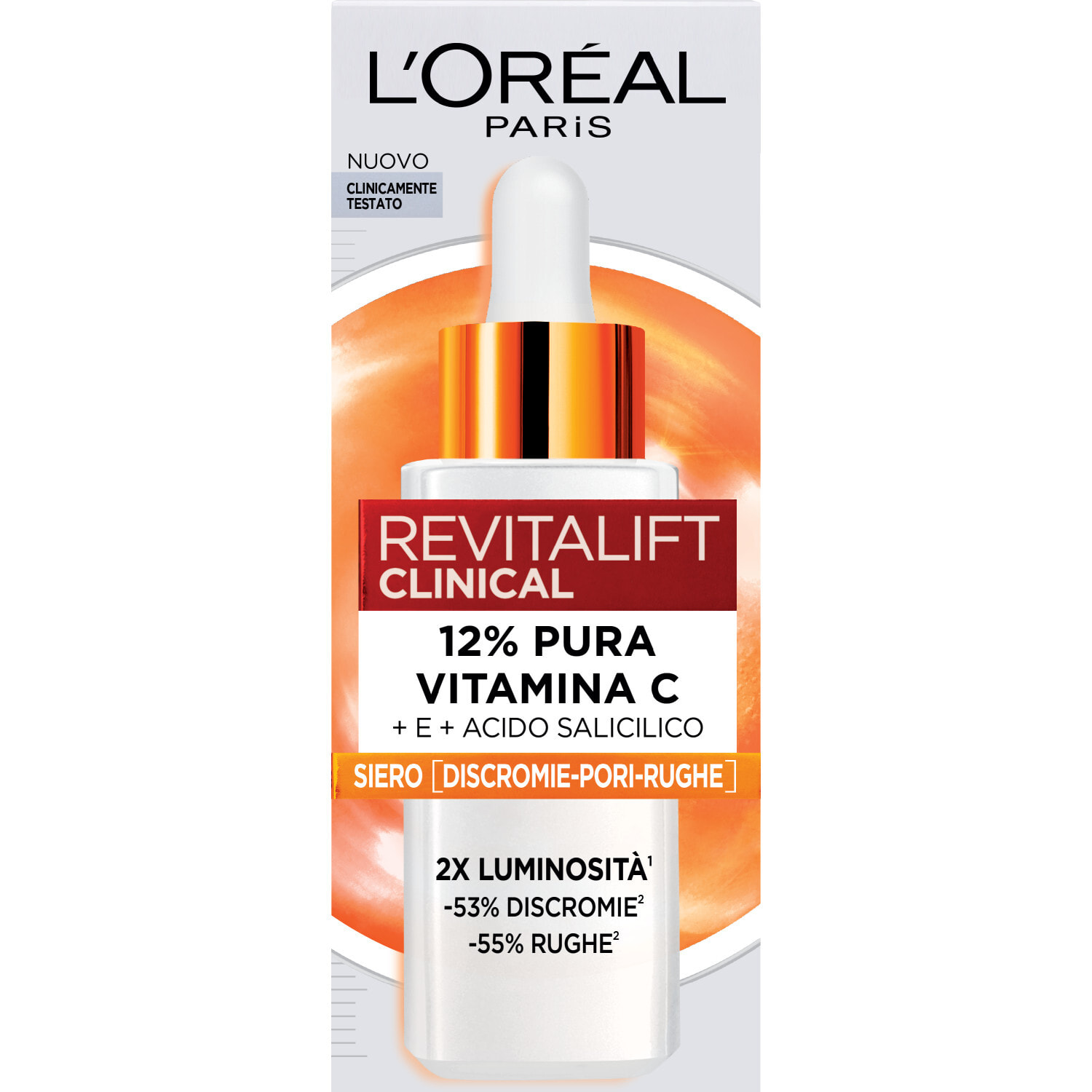 Siero Viso Antietà Revitalift Clinical 12% Pura Vitamina C con Acido Salicilico e Vitamina E - Flacone da 30ml