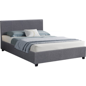 Lit double avec coffre "Carla" - 140 x 190 - Gris