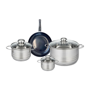 Ensemble de 1 Poêle de cuisson 20 cm et 3 faitouts 12, 16 et 24 cm Elo Prima Brillant