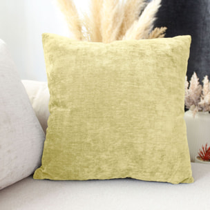 Coussin déhoussable en velours - Vert