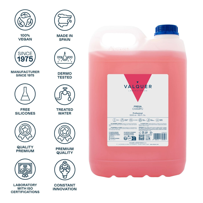 Valquer Champú fresa - 5000 ml
