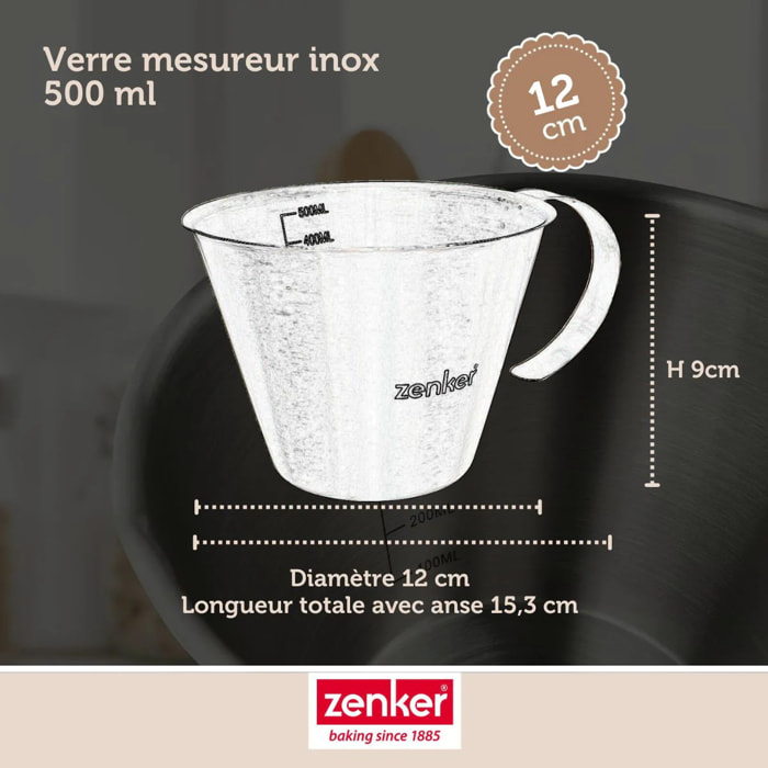 Verre doseur 500 ml Zenker Smart Pastry