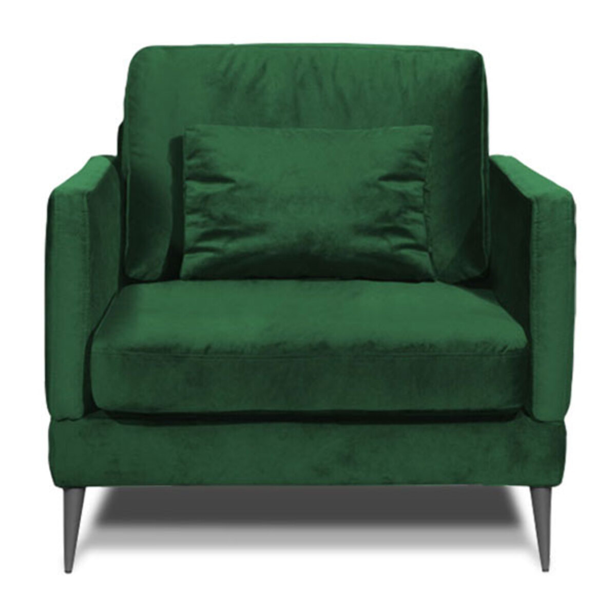 Fauteuil Splendido Velours Vert - 1 Place