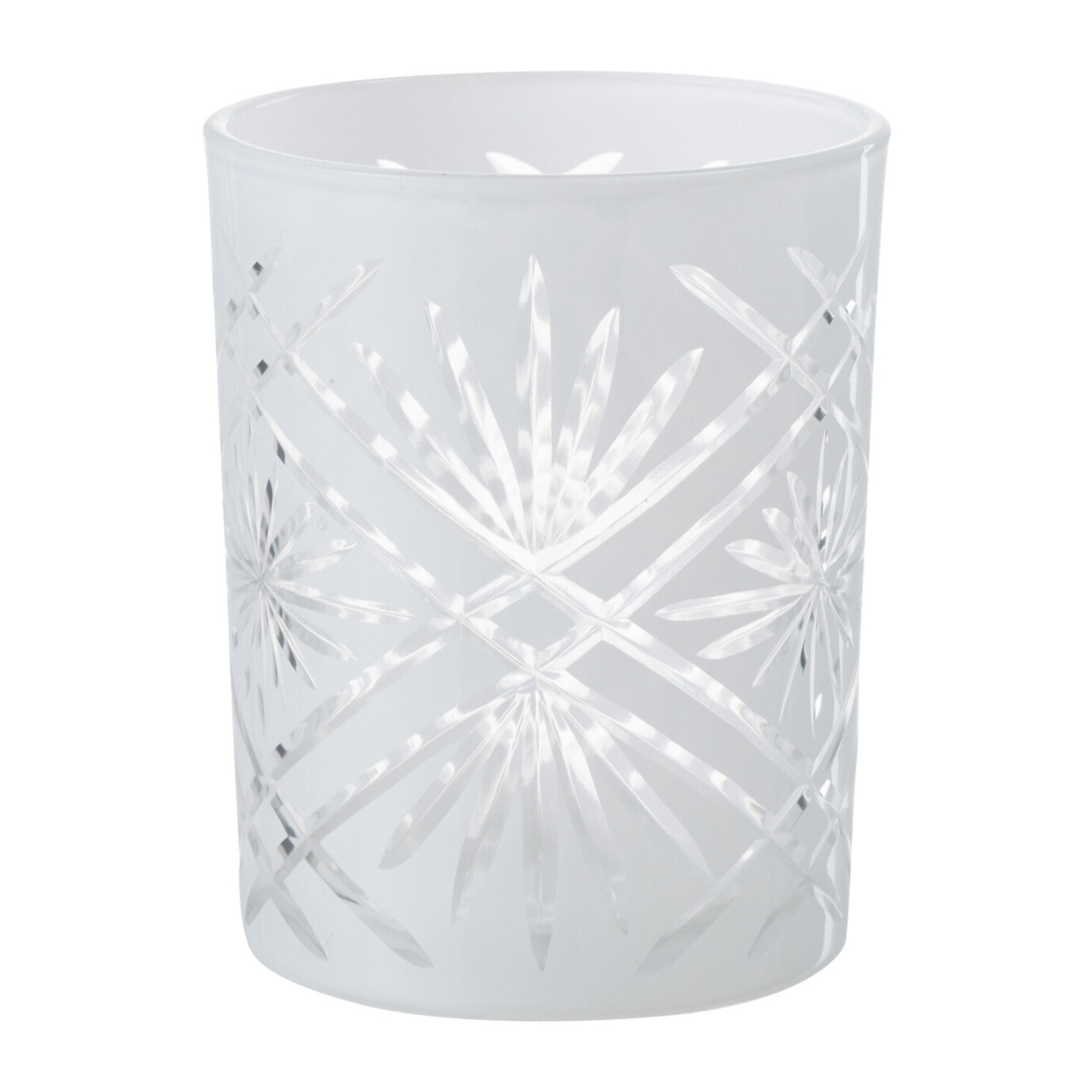 J-Line photophore Santorini - verre - blanc - medium