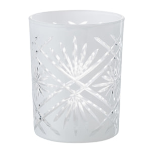 J-Line photophore Santorini - verre - blanc - medium