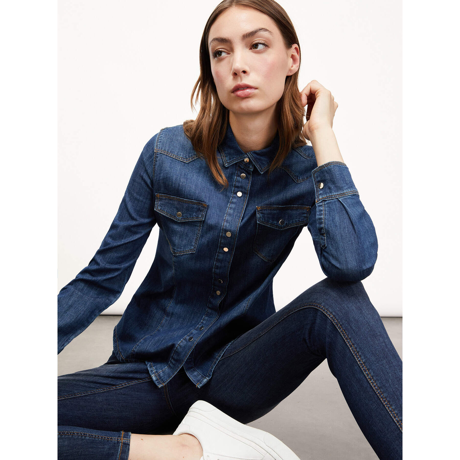 Motivi - Camisa en denim - Azul