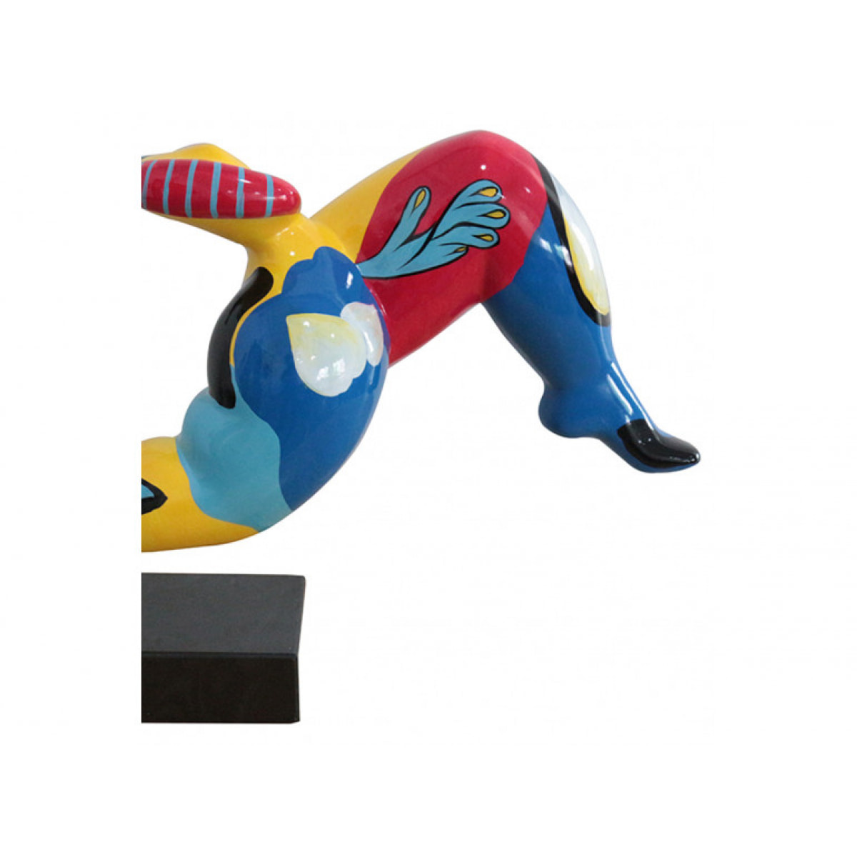 Statue femme avec motifs abstraits multicolores en résine H41cm - DISCRETE