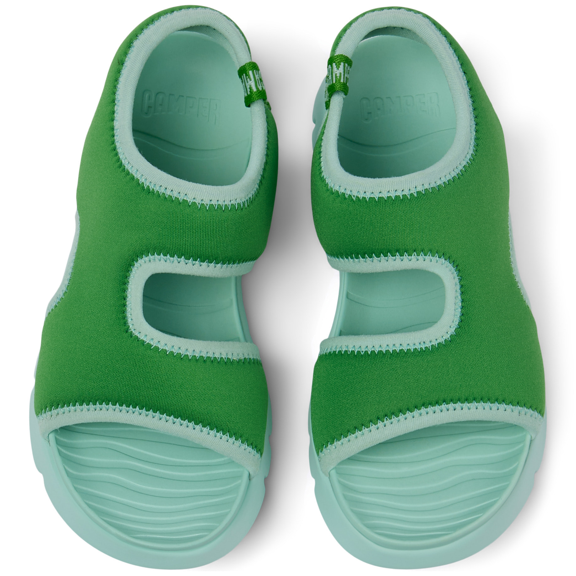 Sandalias - CAMPER Oruga - Verde - Textil técnico (poliéster reciclado)