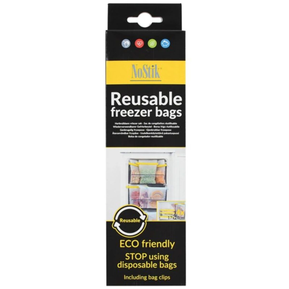 SET NOSTIK 4 SACS CONGELATION + CLIPS