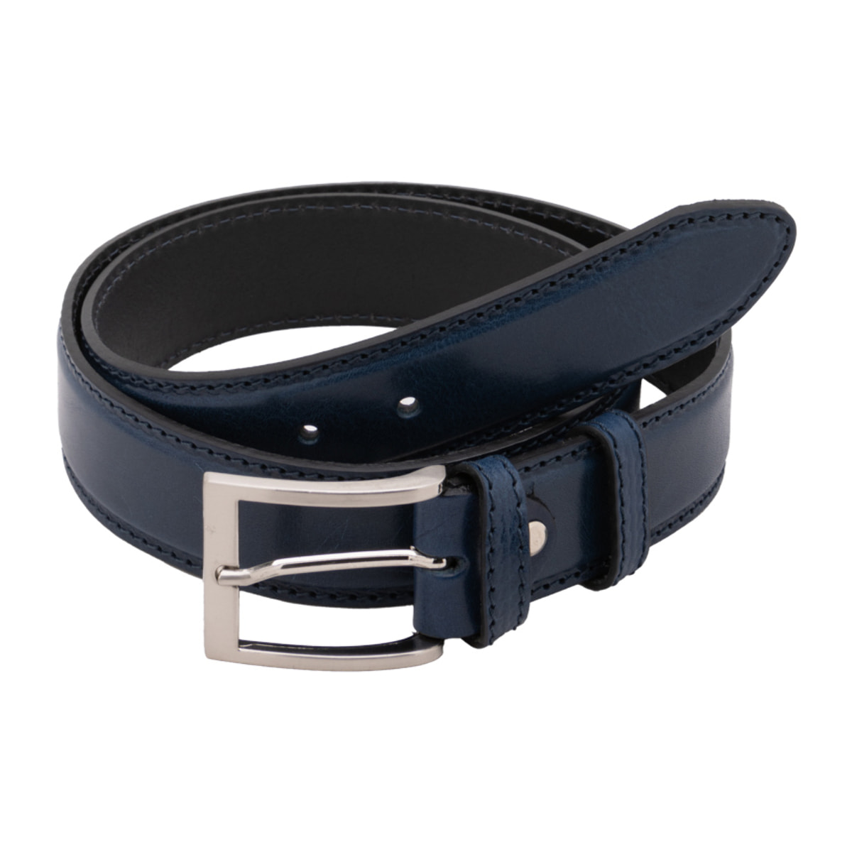 Cintura da uomo in vera pelle - Modello False - Made in Italy - 3.5 x 3.5 x 0.30000000000000004 cm