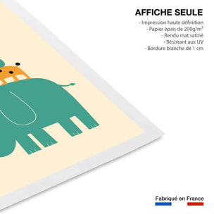 Affiche enfant pyramide des amis  Affiche seule