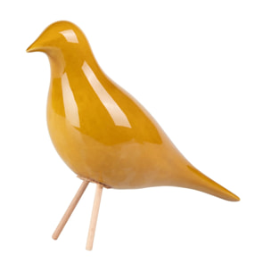 Pajaro Ceramica Naranja 25x10x21 Cm