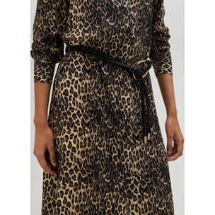 Vestito chemisier stampa animalier