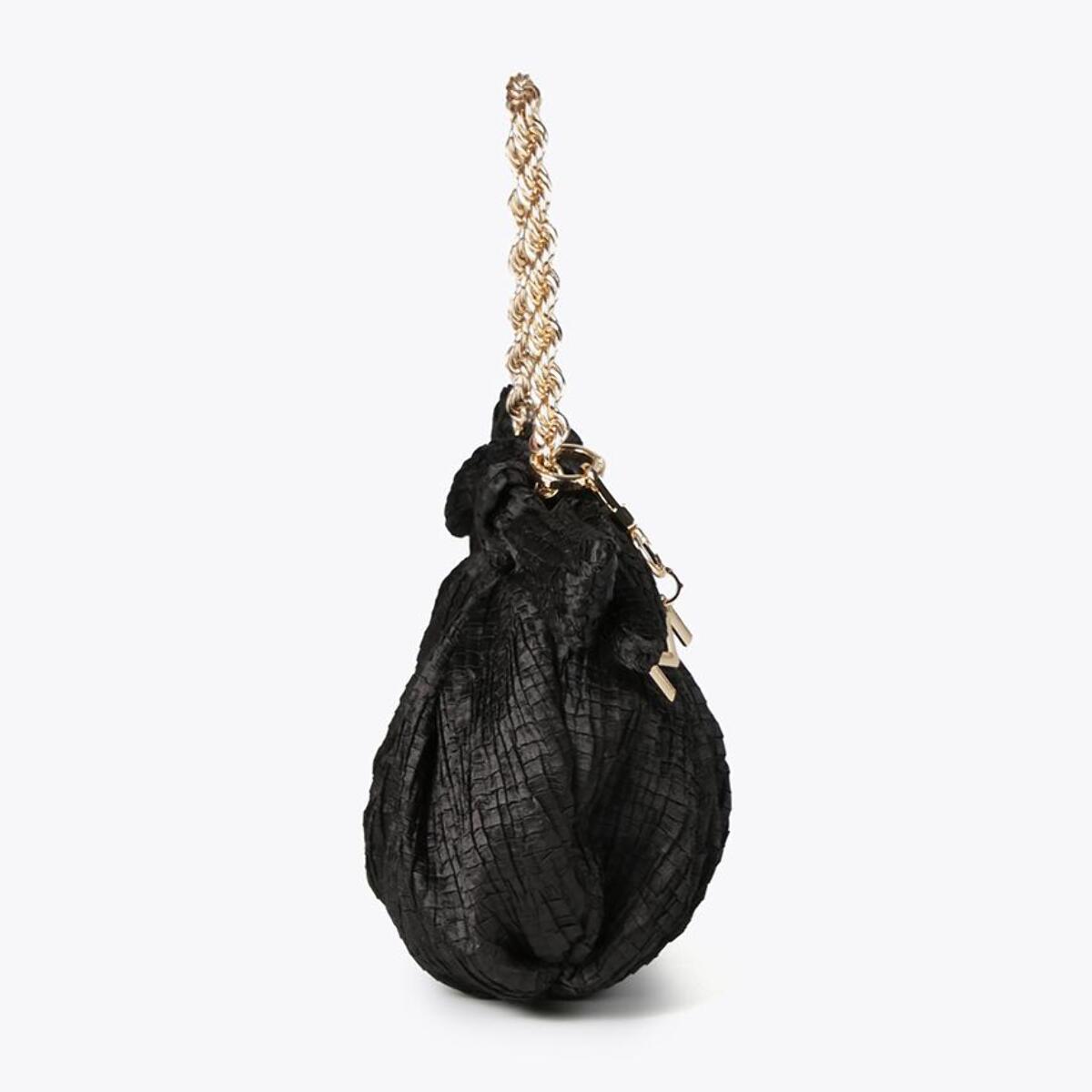 Mini borsa satinata con fiocchi laterali