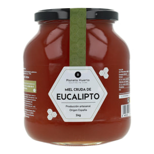 PLANETA HUERTO | Miel Cruda de Eucalipto 100% Natural, Producción Artesanal y Sabor Intenso, Origen España - 1kg